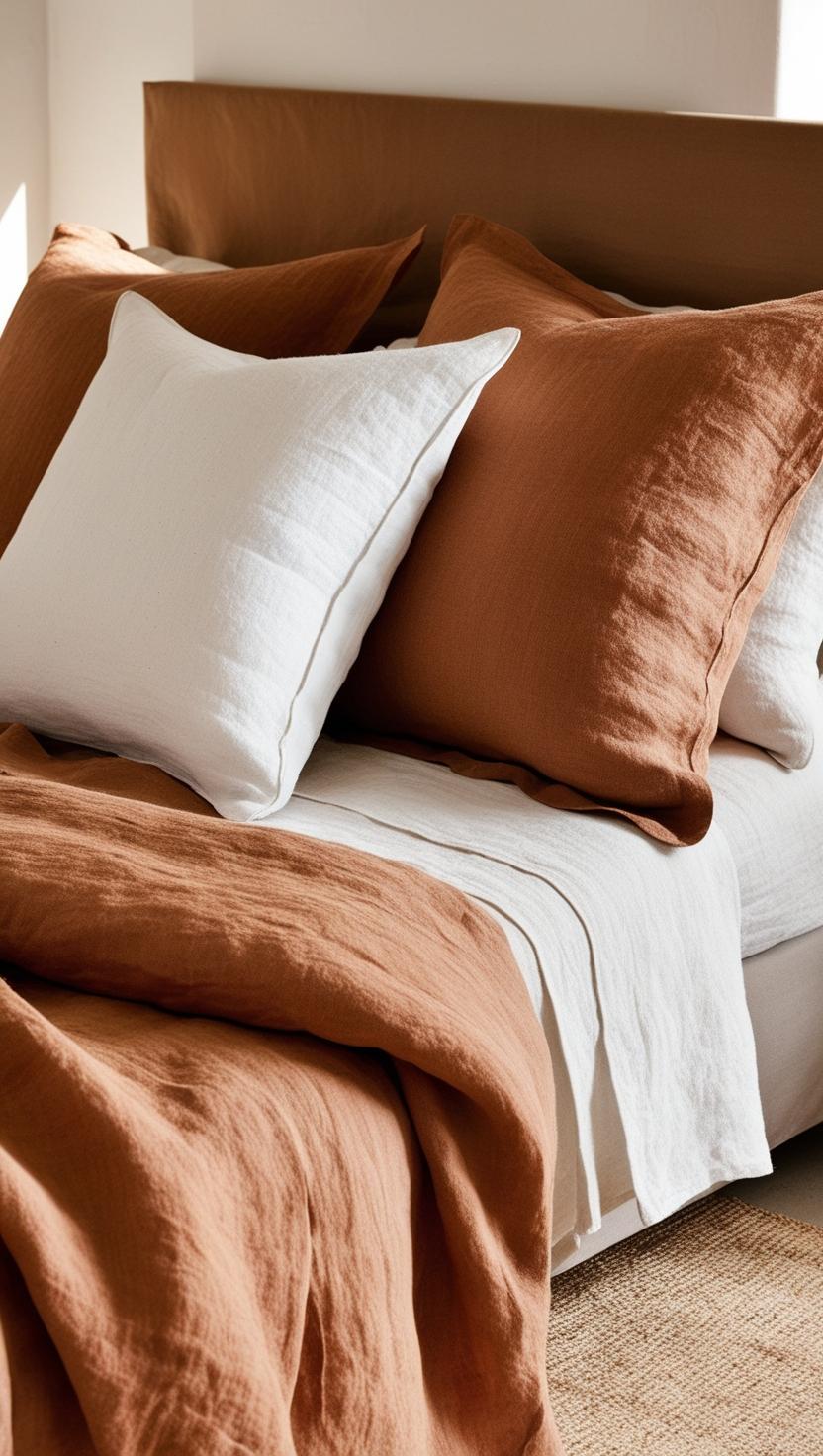Linen Cushion Cover in White - TSL