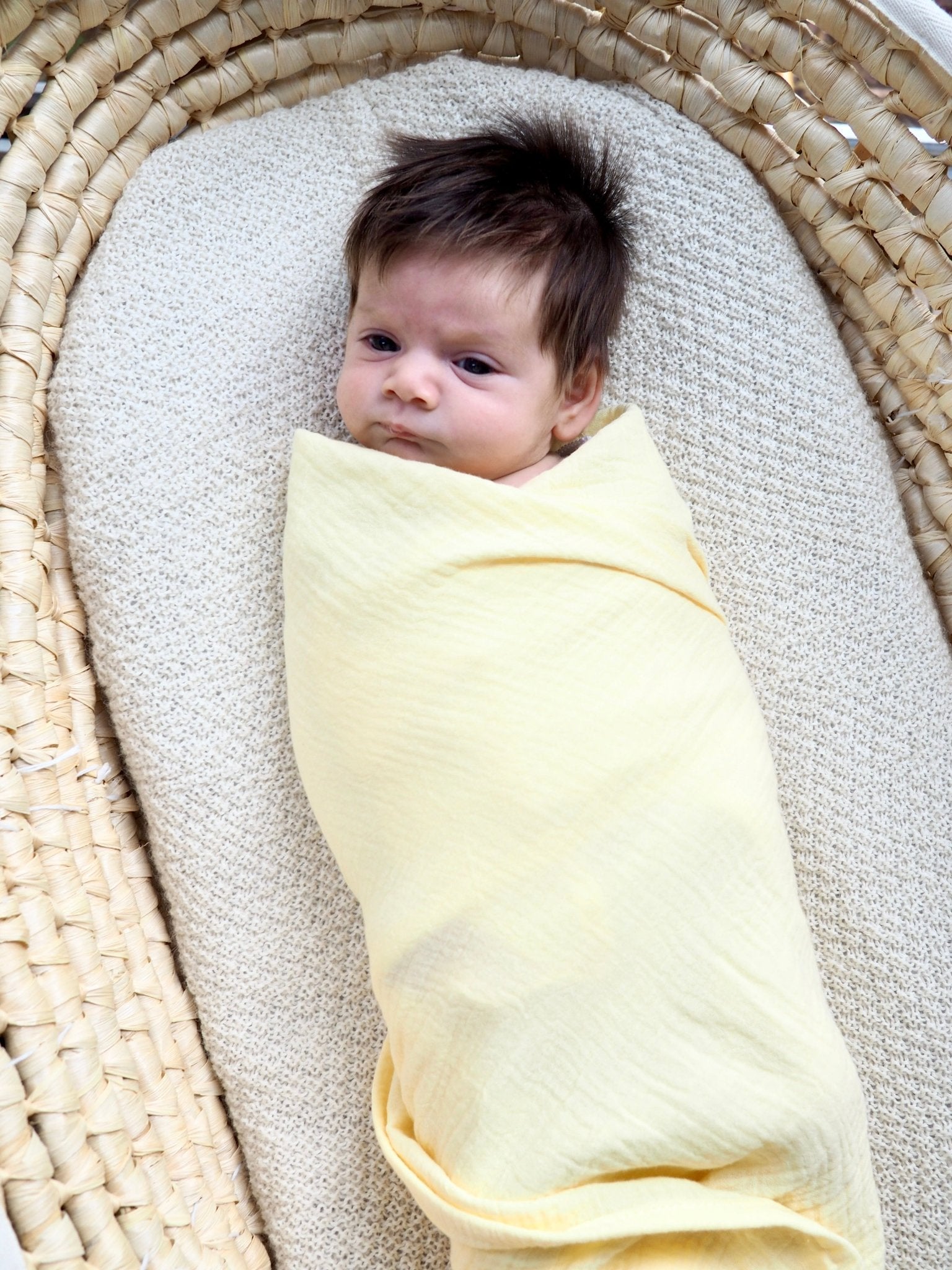 Muslin Swaddle Wrap in Buttercream - TSL