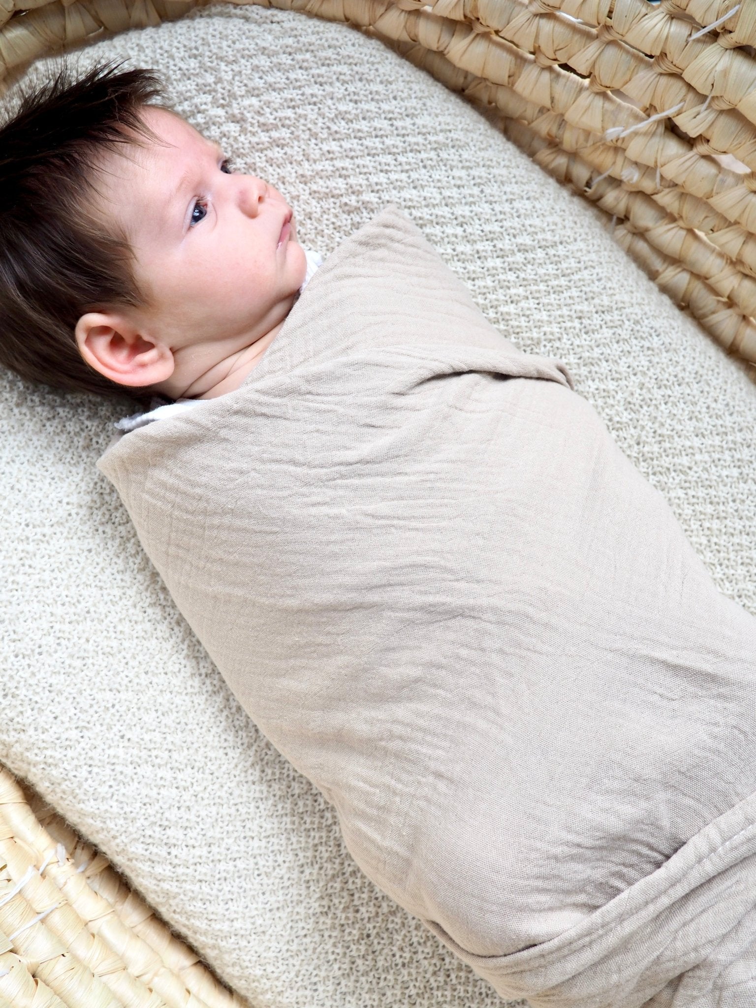 Muslin Swaddle Wrap in Coffee - TSL
