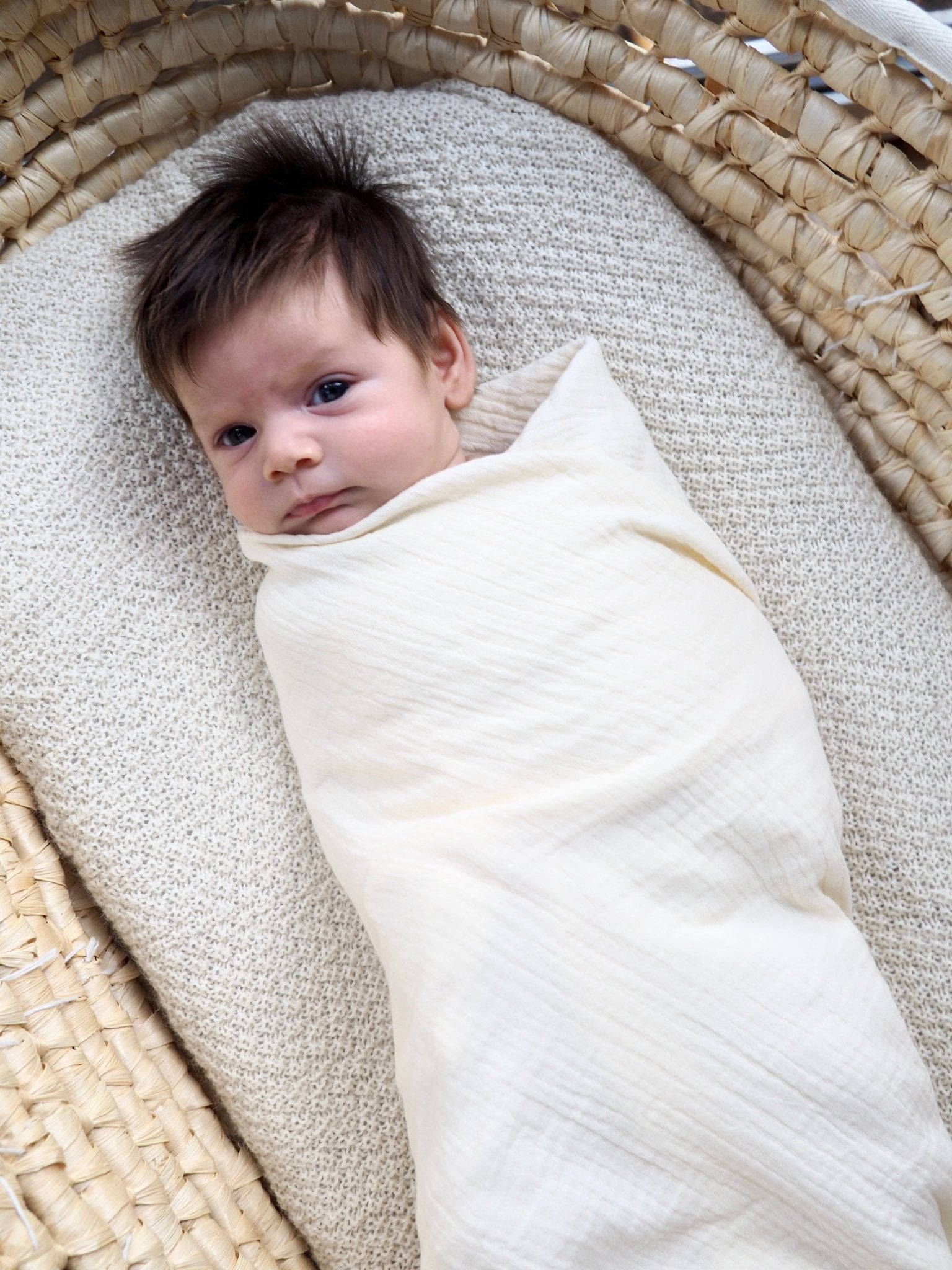 Muslin Swaddle Wrap in Creme - TSL