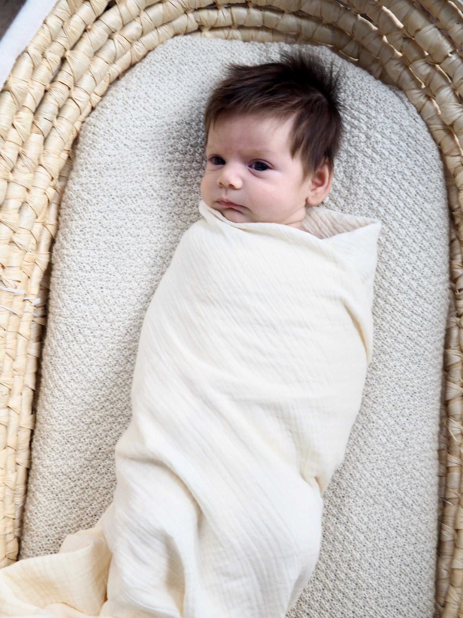 Muslin Swaddle Wrap in Creme - TSL