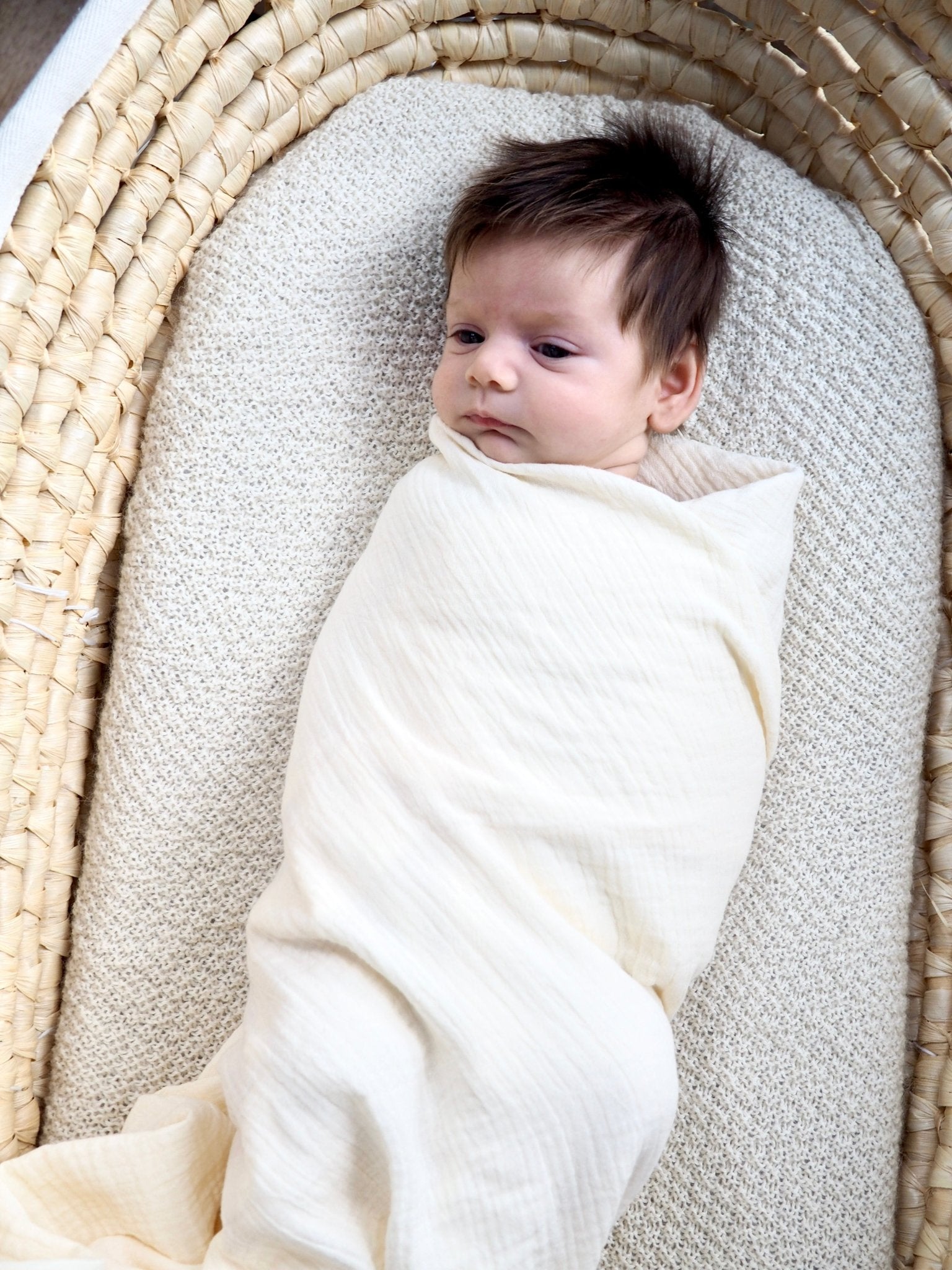 Muslin Swaddle Wrap in Creme - TSL