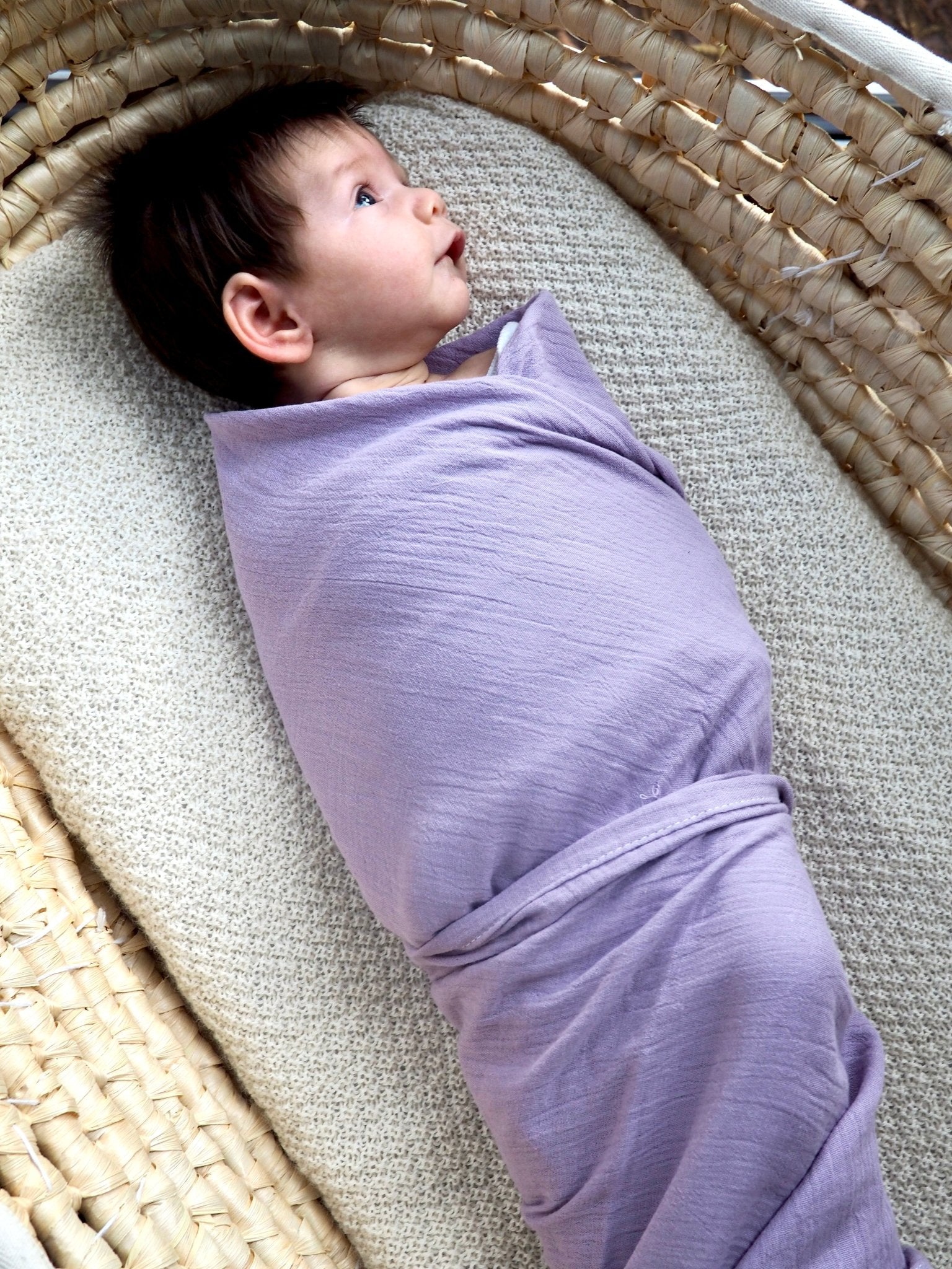 Muslin Swaddle Wrap in Lilac - TSL