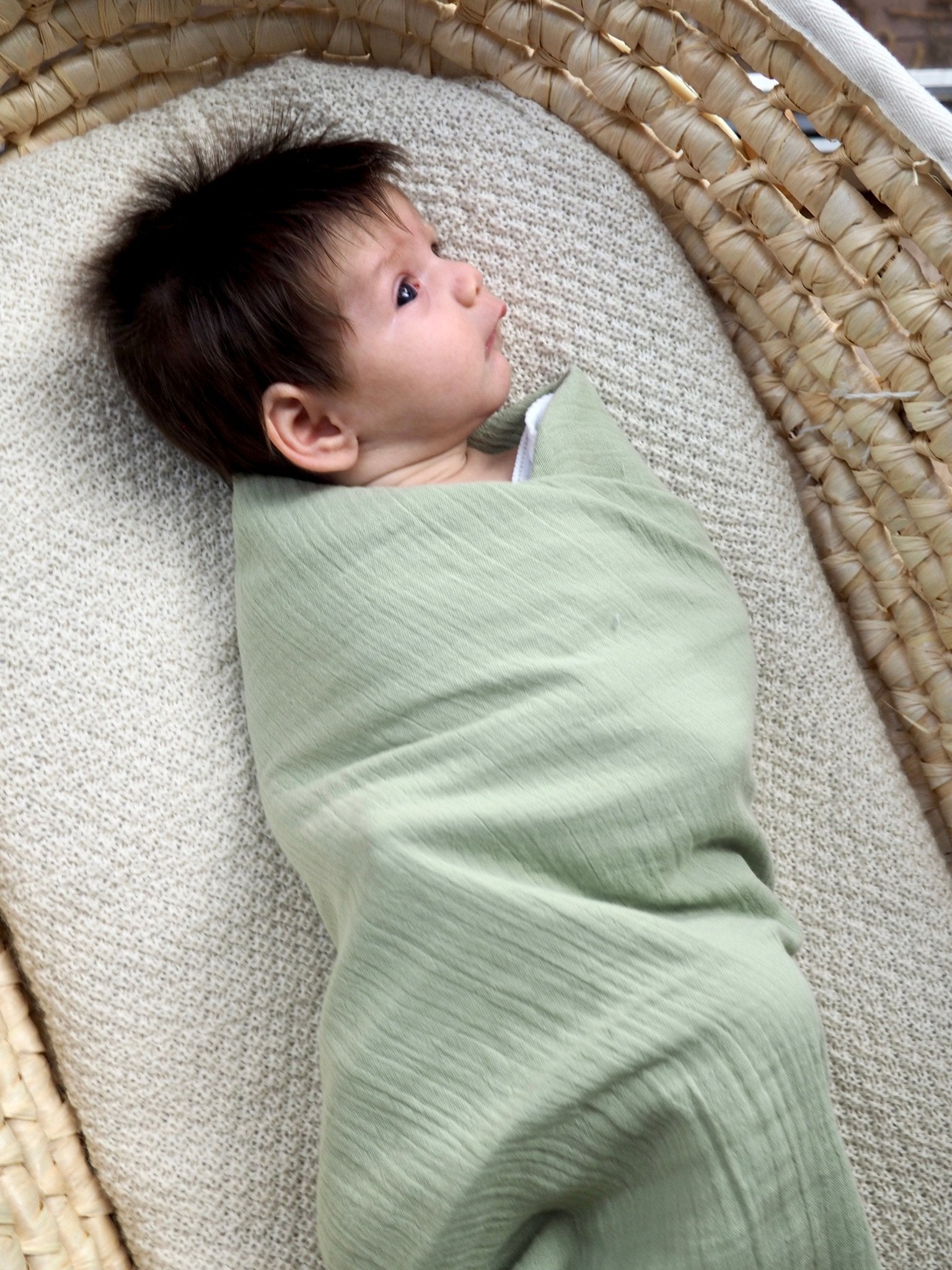 Muslin Swaddle Wrap in Sage - TSL