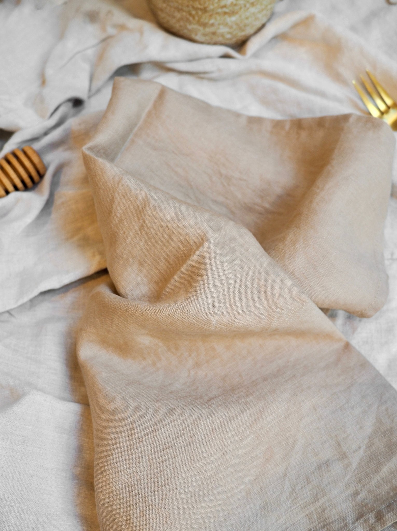 Pure French Linen Napkin in Mocha - TSL