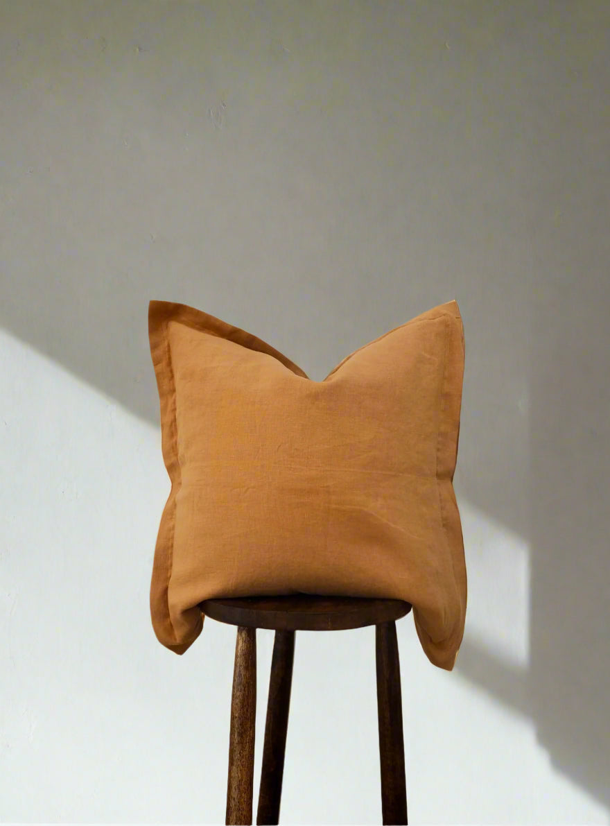 Gina Linen Cushion Cover in Sand - TSL Co