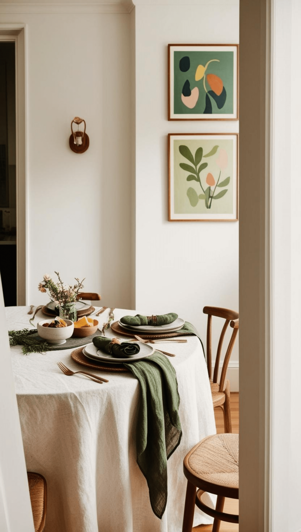 Linen Tablecloth in White - TSL Co