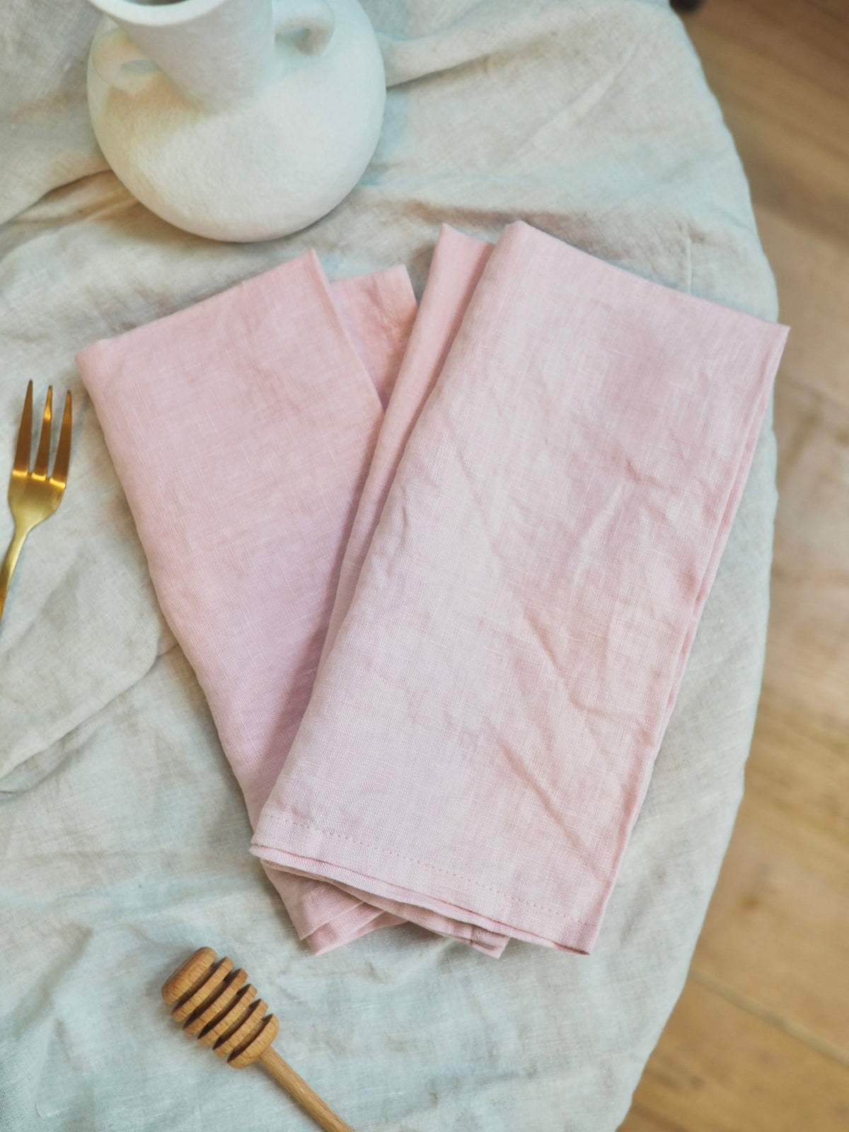 French Linen Napkin - Rose